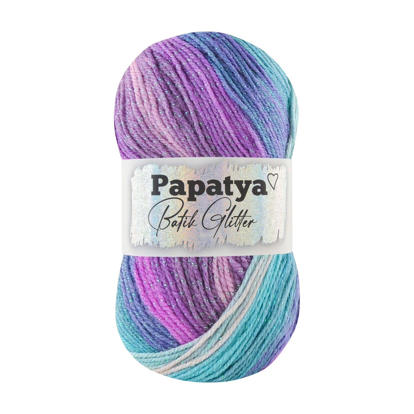 Papatya Batik Glitter 5 x 100g - 360m - 97% Acrylic 3% Polyester Knitting Crochet Yarn