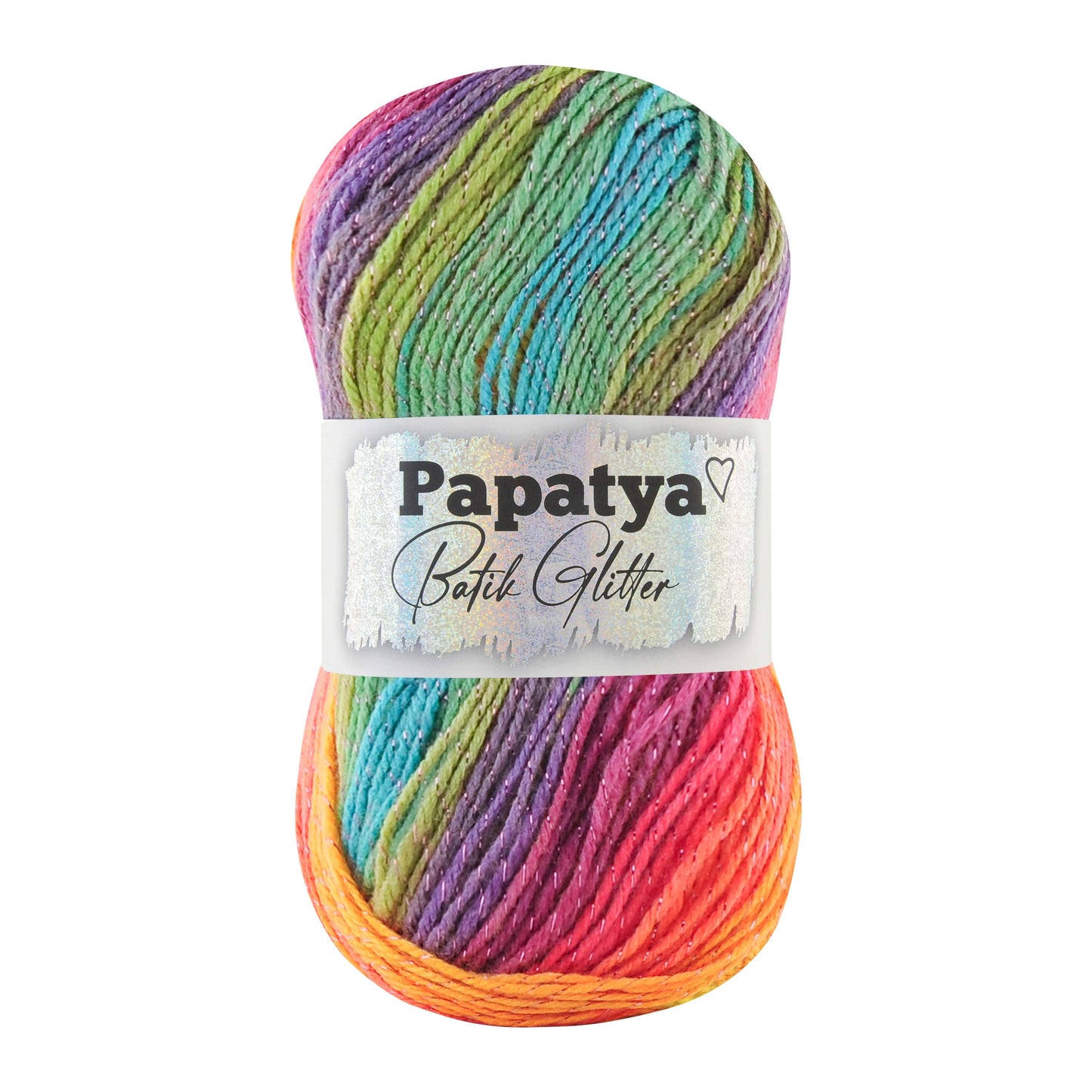 Papatya Batik Glitter 5 x 100g - 360m - 97% Acrylic 3% Polyester Knitting Crochet Yarn