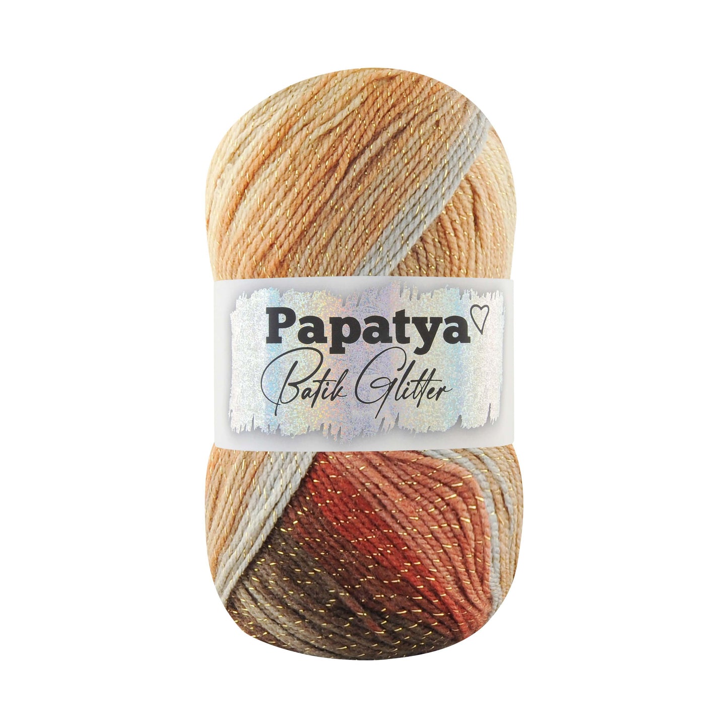 Papatya Batik Glitter 5 x 100g - 360m - 97% Acrylic 3% Polyester Knitting Crochet Yarn