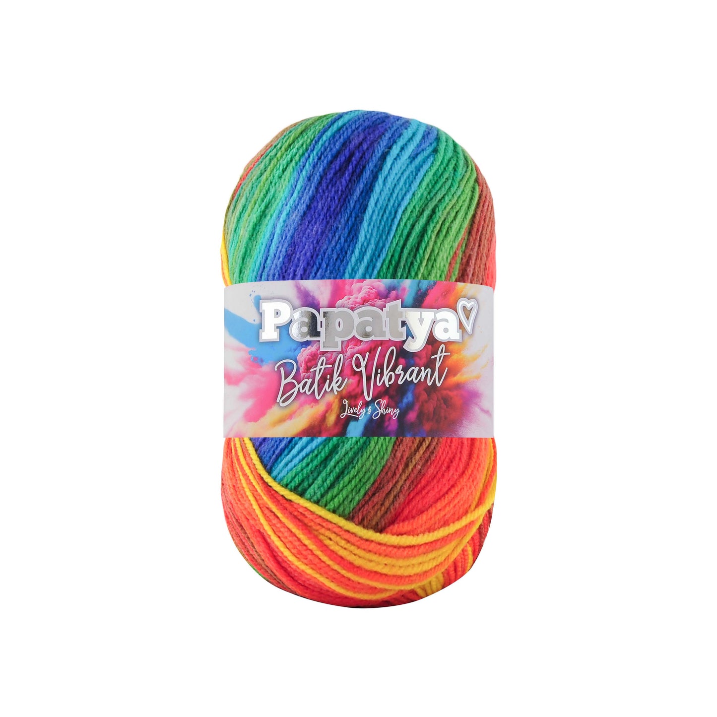 Papatya Batik Vibrant 5 x 100g - 360m 100% Acrylic Knitting Crochet Yarn