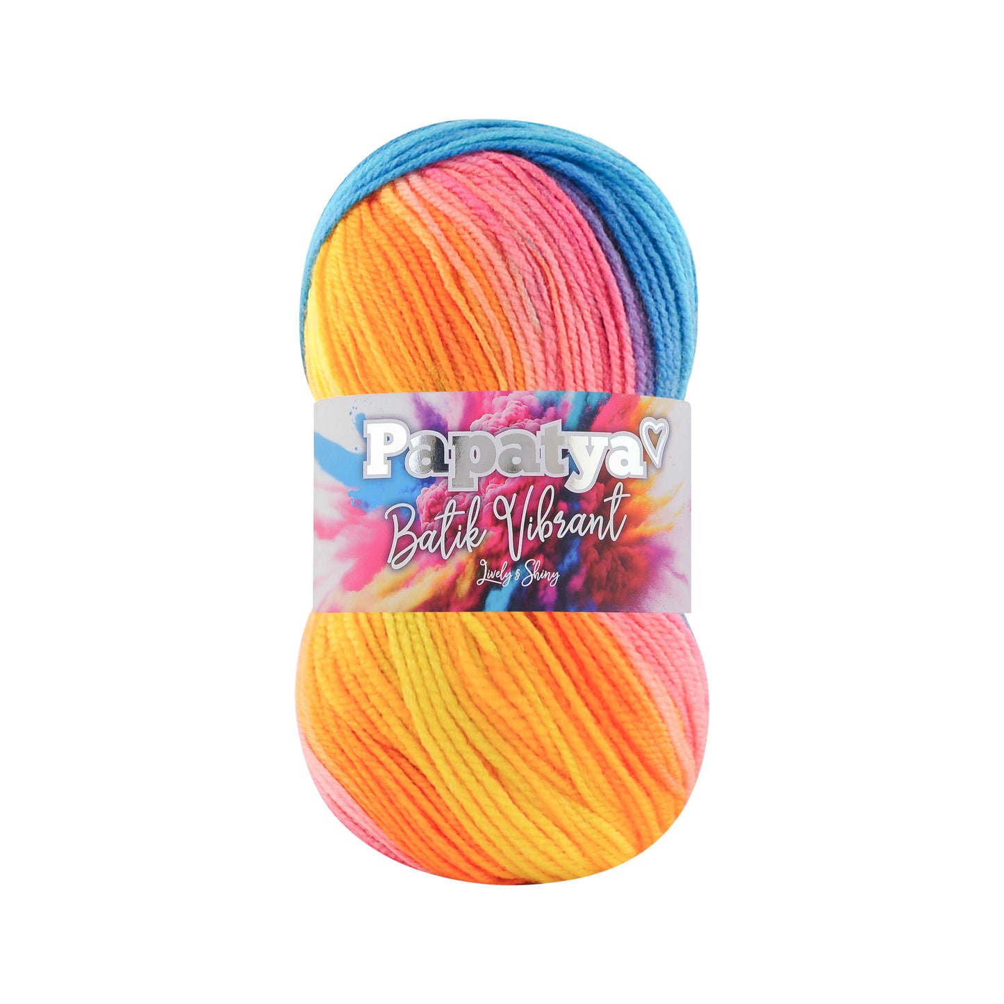 Papatya Batik Vibrant 5 x 100g - 360m 100% Acrylic Knitting Crochet Yarn