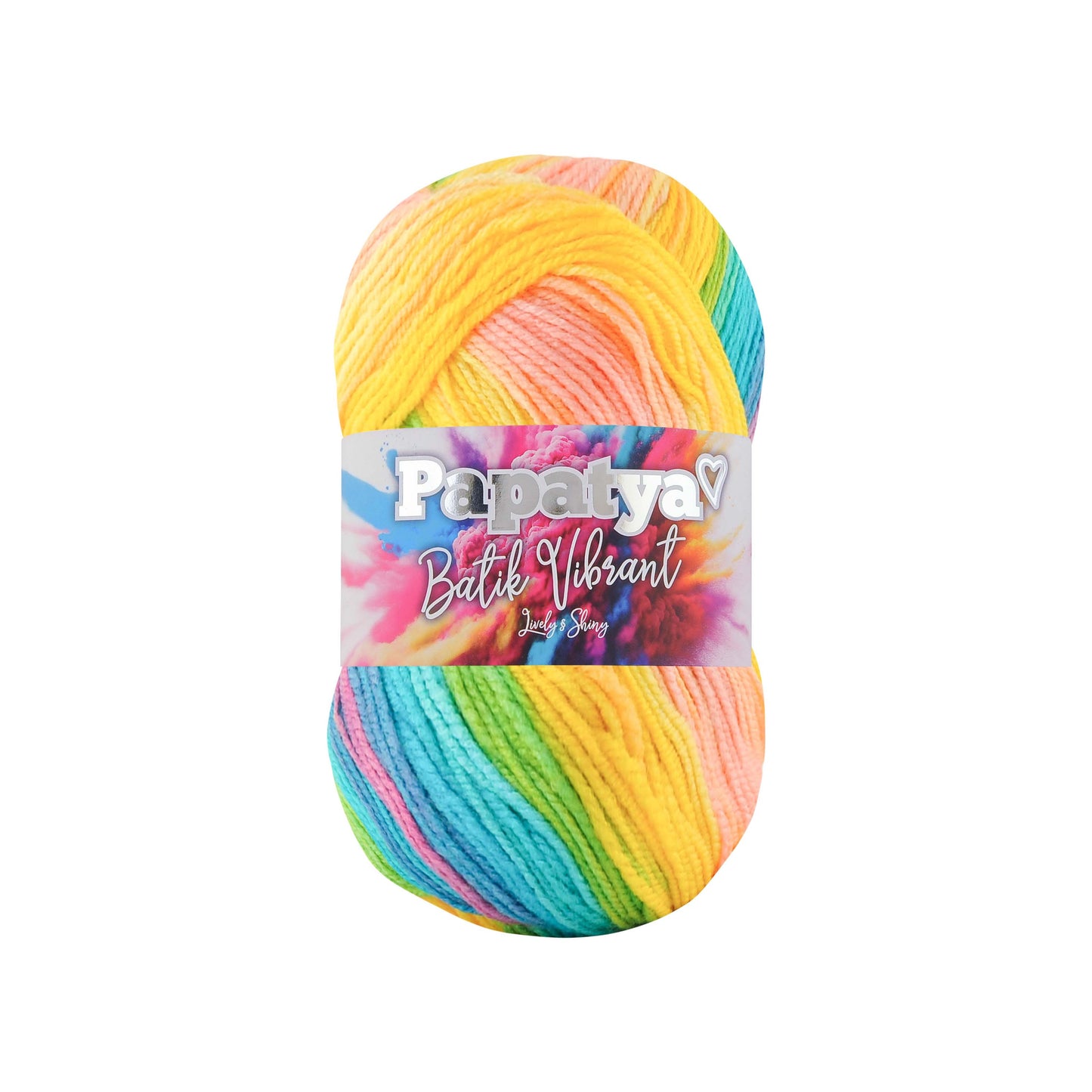 Papatya Batik Vibrant 5 x 100g - 360m 100% Acrylic Knitting Crochet Yarn