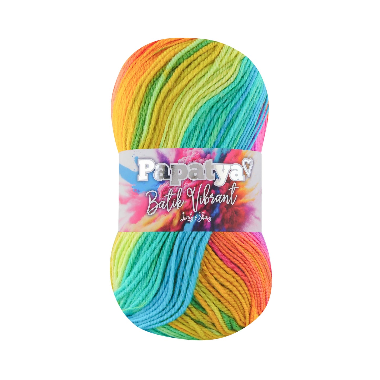 Papatya Batik Vibrant 5 x 100g - 360m 100% Acrylic Knitting Crochet Yarn