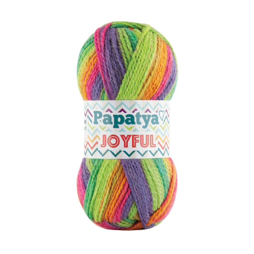 Papatya Joyful 5 x 100 - 200m - 20% Wool 80% Acrylic Knitting Crochet Yarn