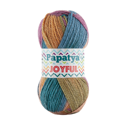 Papatya Joyful 5 x 100 - 200m - 20% Wool 80% Acrylic Knitting Crochet Yarn