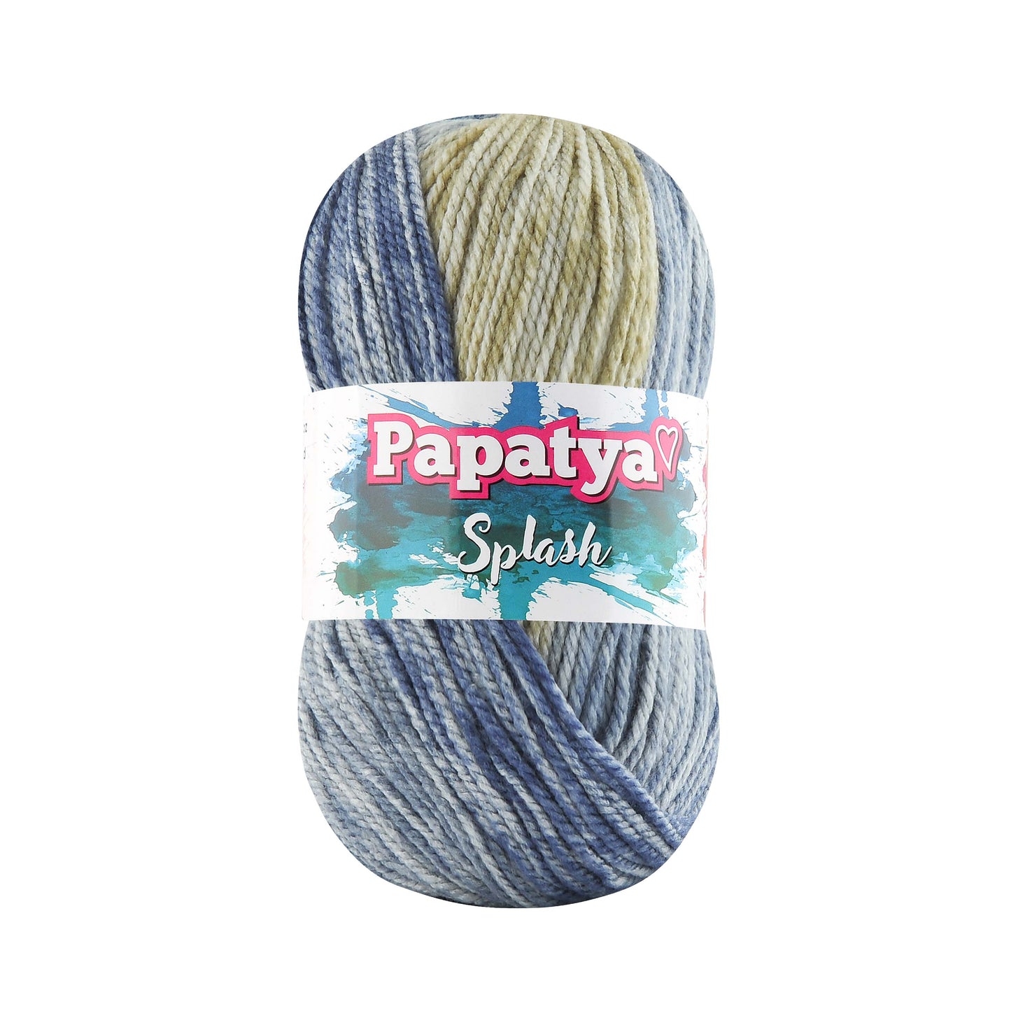 Papatya Splash 5 x 100g - 185m Aran 100% Acrylic Knitting Crochet Yarn