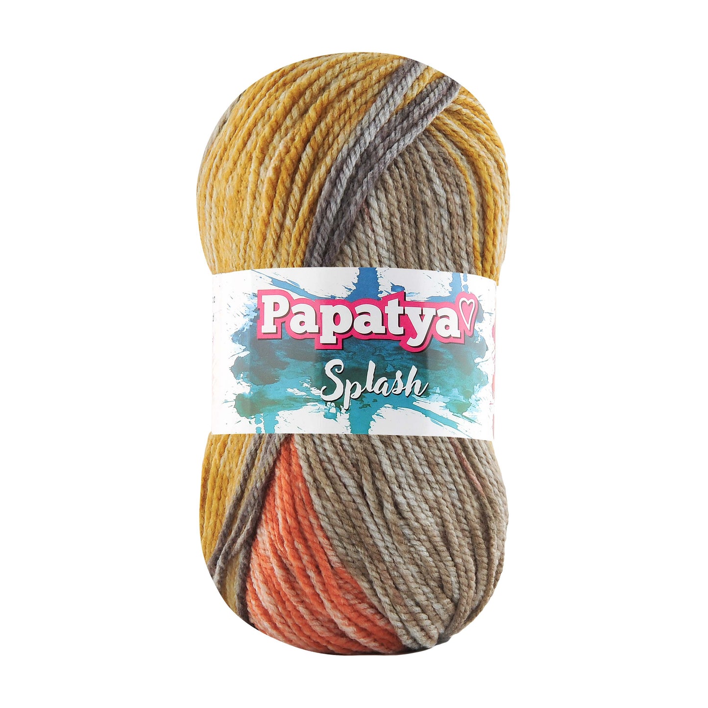 Papatya Splash 5 x 100g - 185m Aran 100% Acrylic Knitting Crochet Yarn