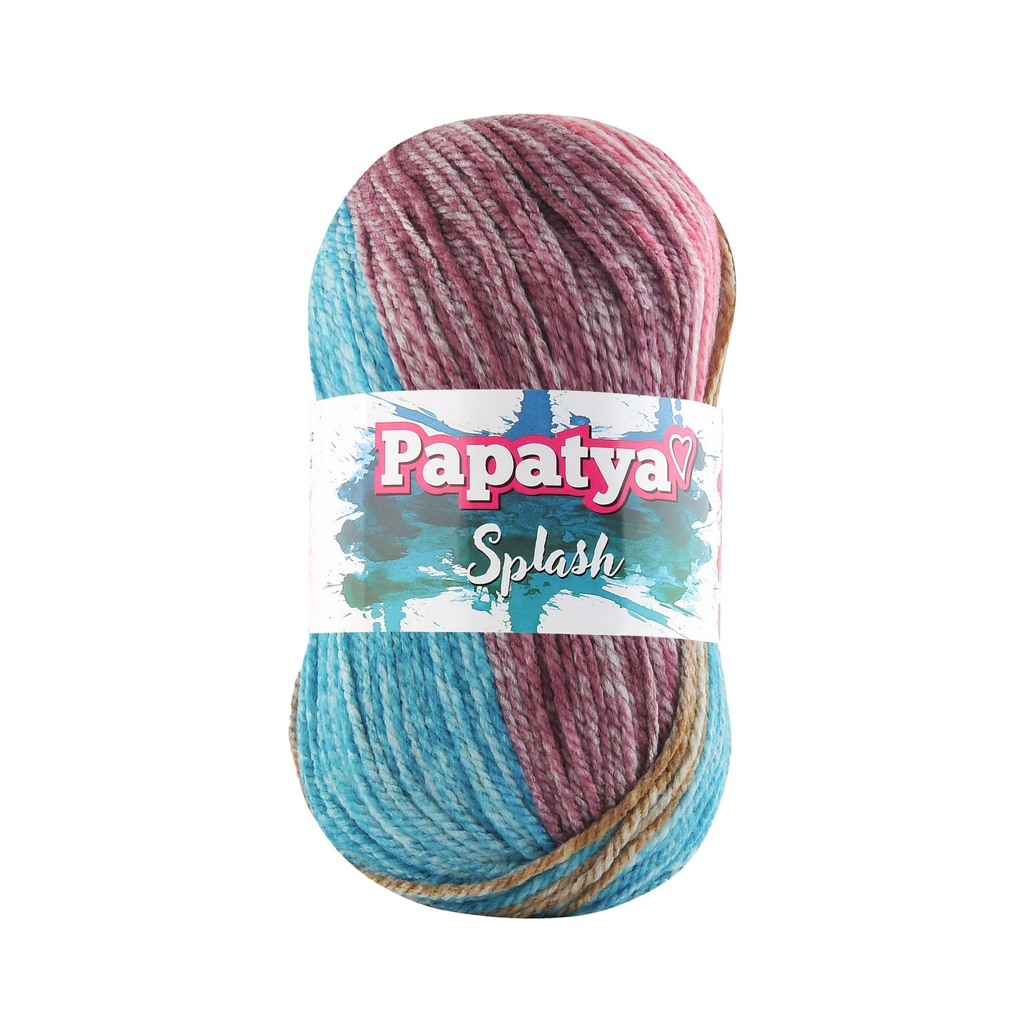 Papatya Splash 5 x 100g - 185m Aran 100% Acrylic Knitting Crochet Yarn