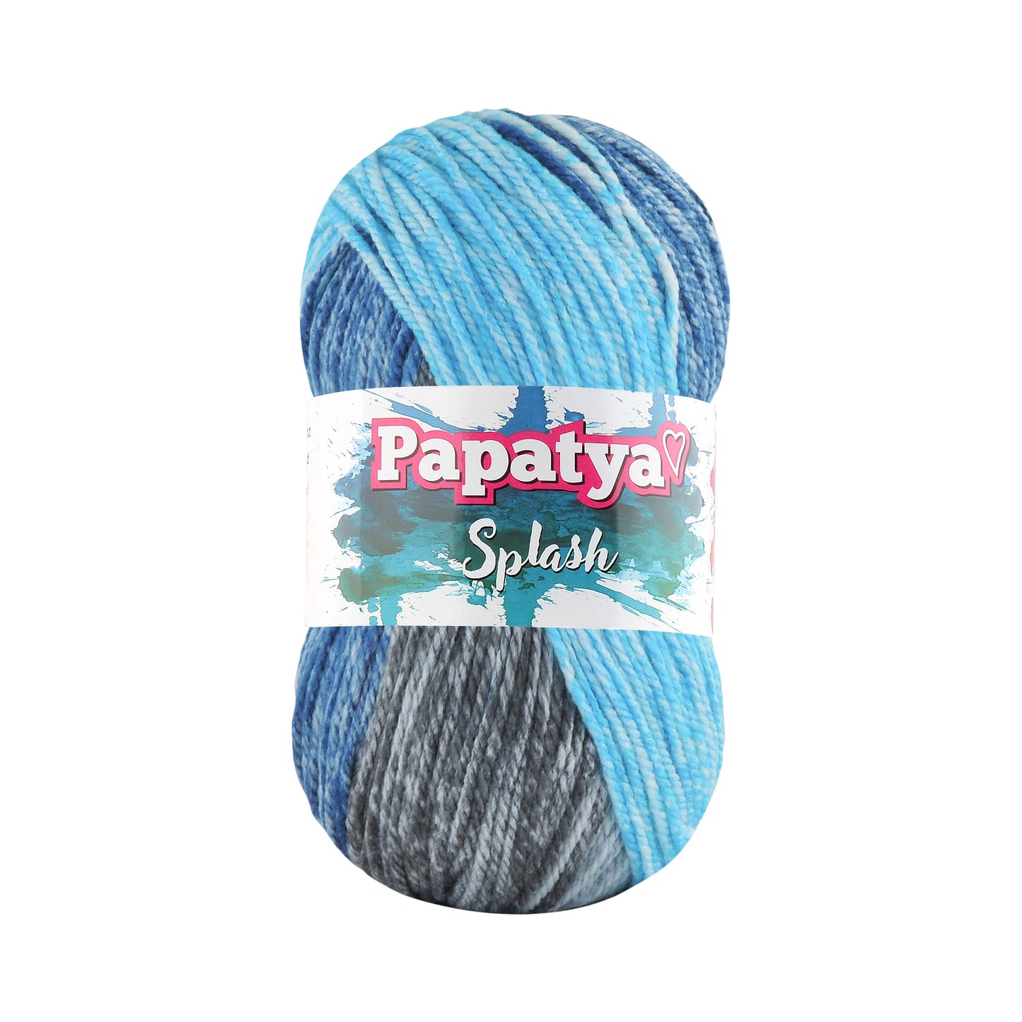 Papatya Splash 5 x 100g - 185m Aran 100% Acrylic Knitting Crochet Yarn