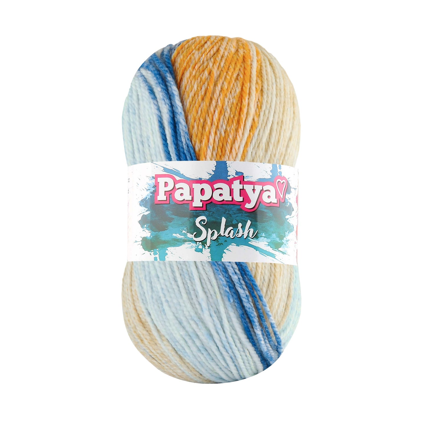 Papatya Splash 5 x 100g - 185m Aran 100% Acrylic Knitting Crochet Yarn