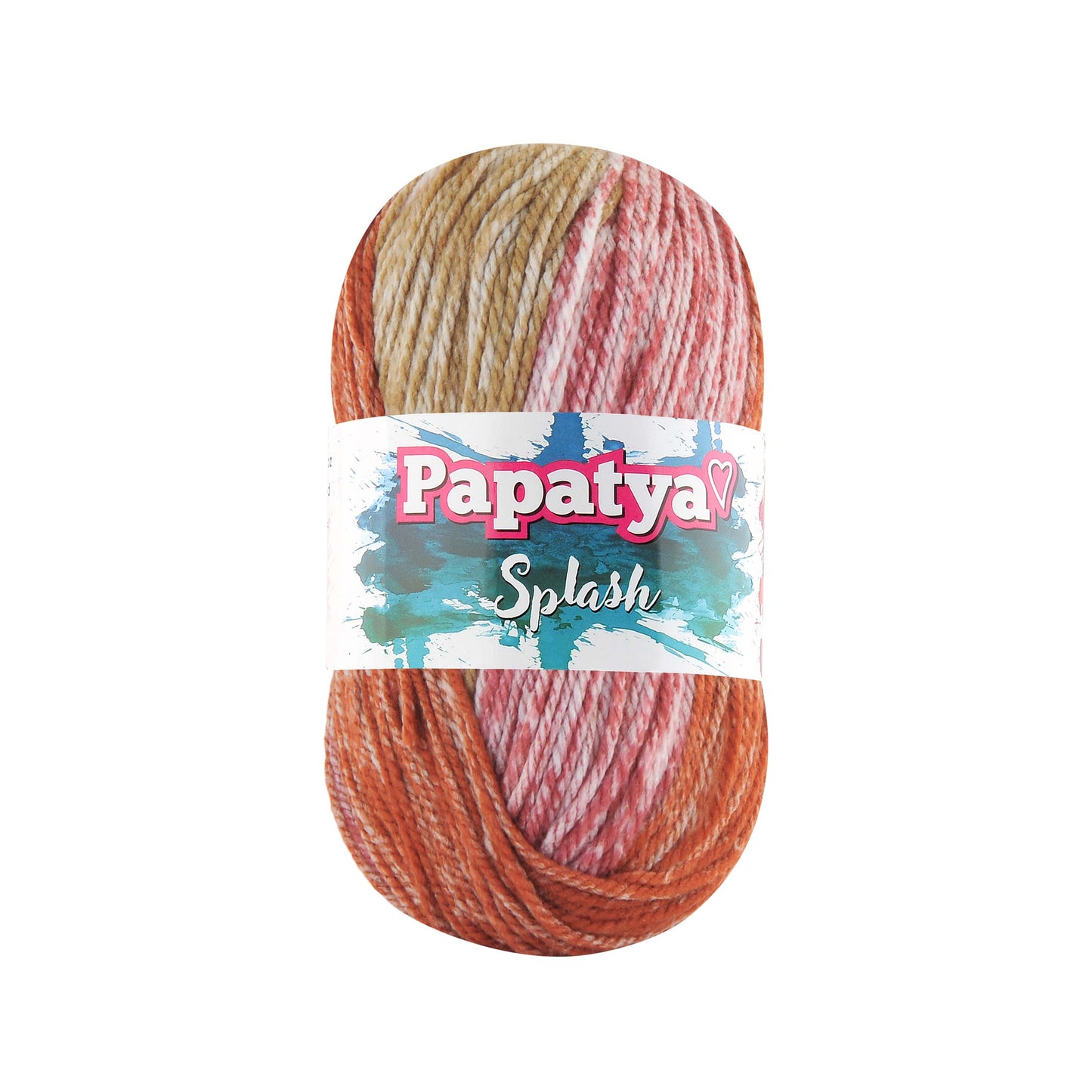 Papatya Splash 5 x 100g - 185m Aran 100% Acrylic Knitting Crochet Yarn
