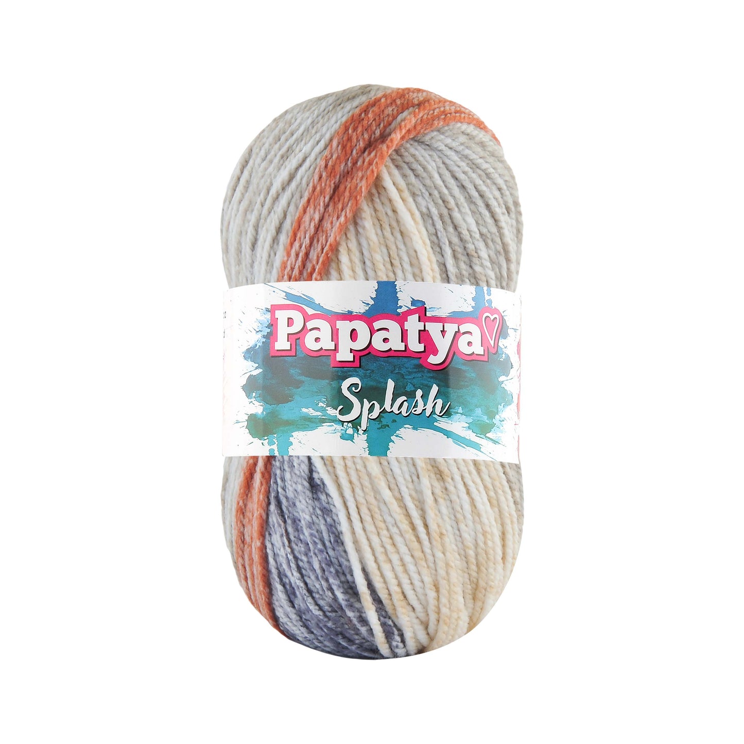 Papatya Splash 5 x 100g - 185m Aran 100% Acrylic Knitting Crochet Yarn
