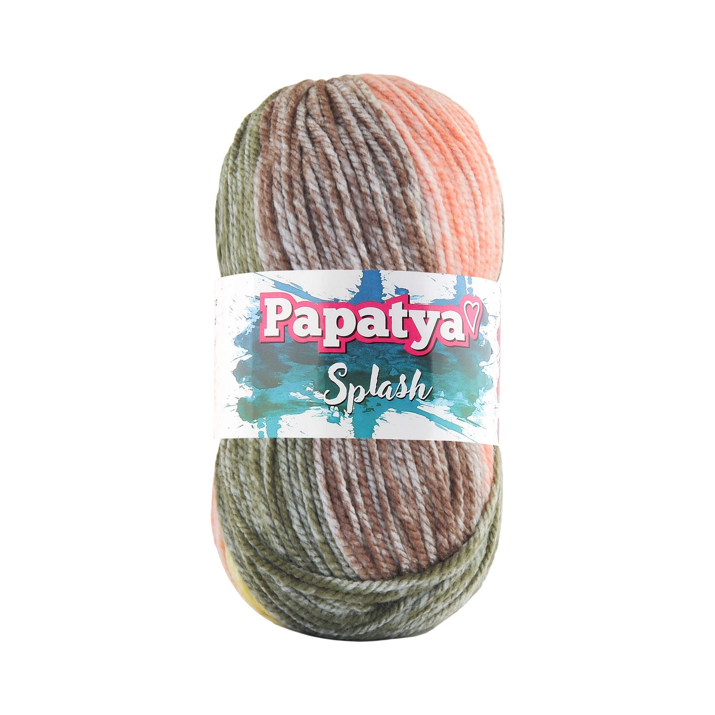 Papatya Splash 5 x 100g - 185m Aran 100% Acrylic Knitting Crochet Yarn