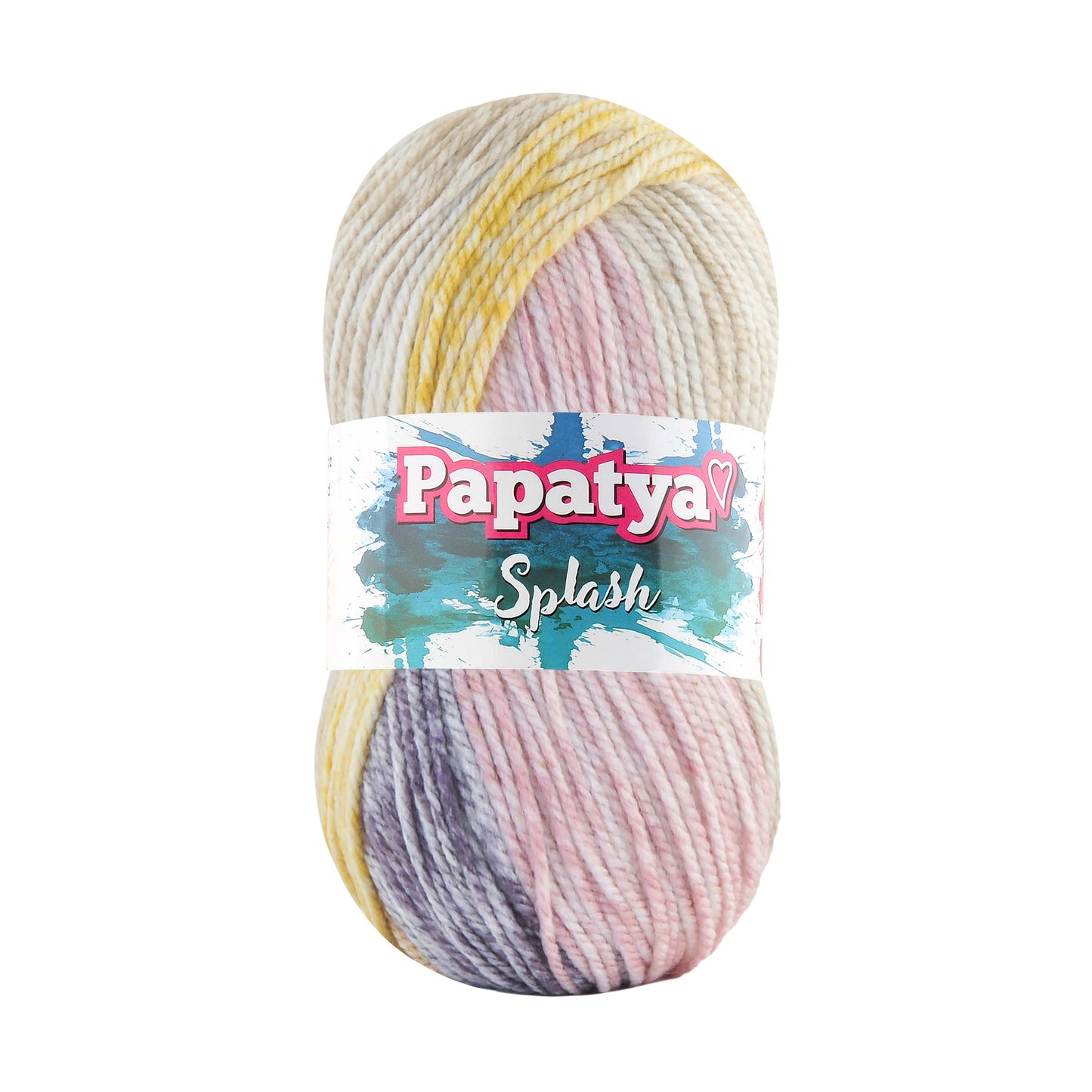 Papatya Splash 5 x 100g - 185m Aran 100% Acrylic Knitting Crochet Yarn