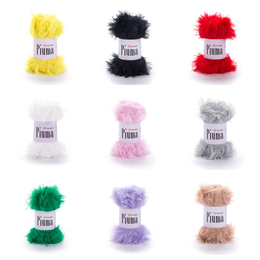 YarnArt Piuma 1 x 50g - 100m - 100% Polyester Knitting Crochet Yarn