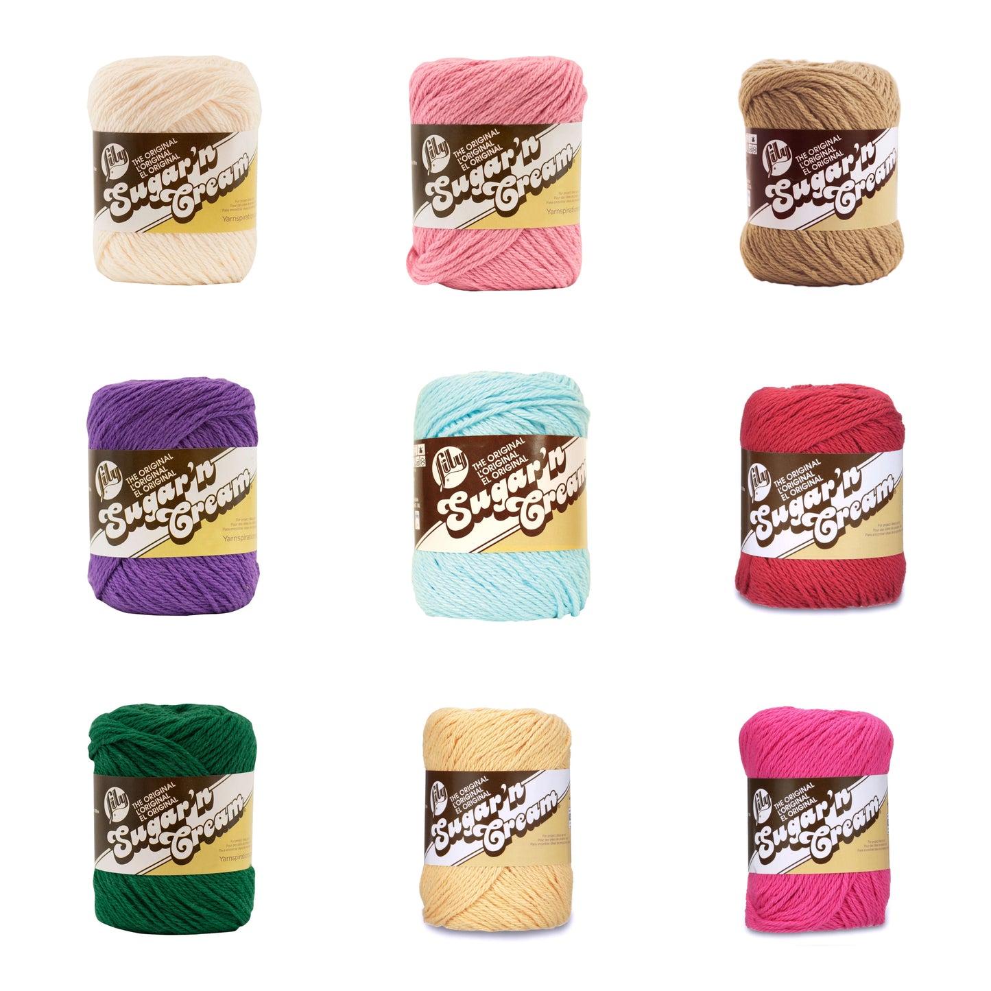 Lily Sugar'n Cream The Original 1 x 71g - 109m - 100% Cotton Knitting Crochet Yarn