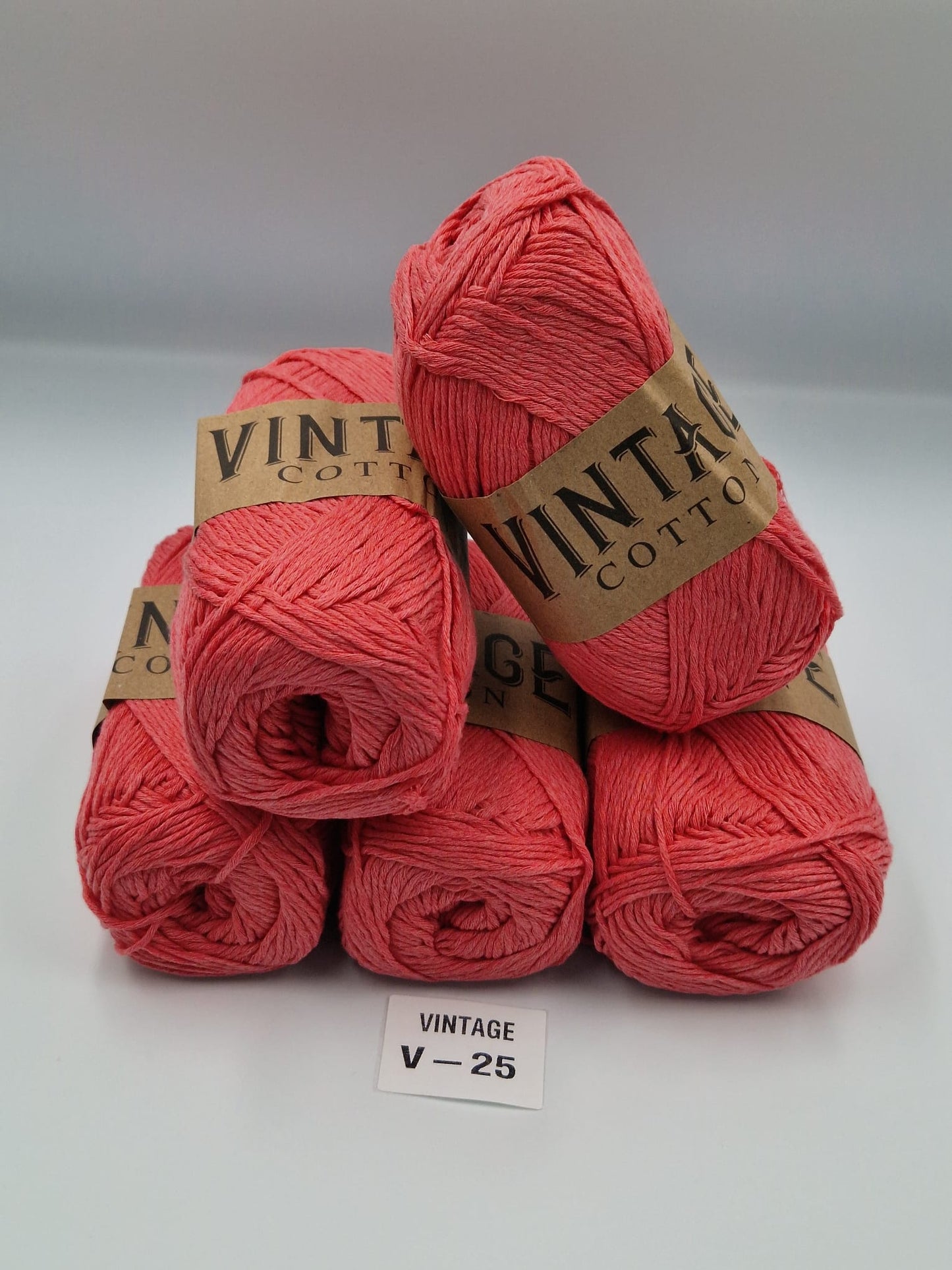 Knitco Vintage Cotton DK 5 x 100g 80%Cotton - 20% Mix fiber Knitting Crochet Yarn