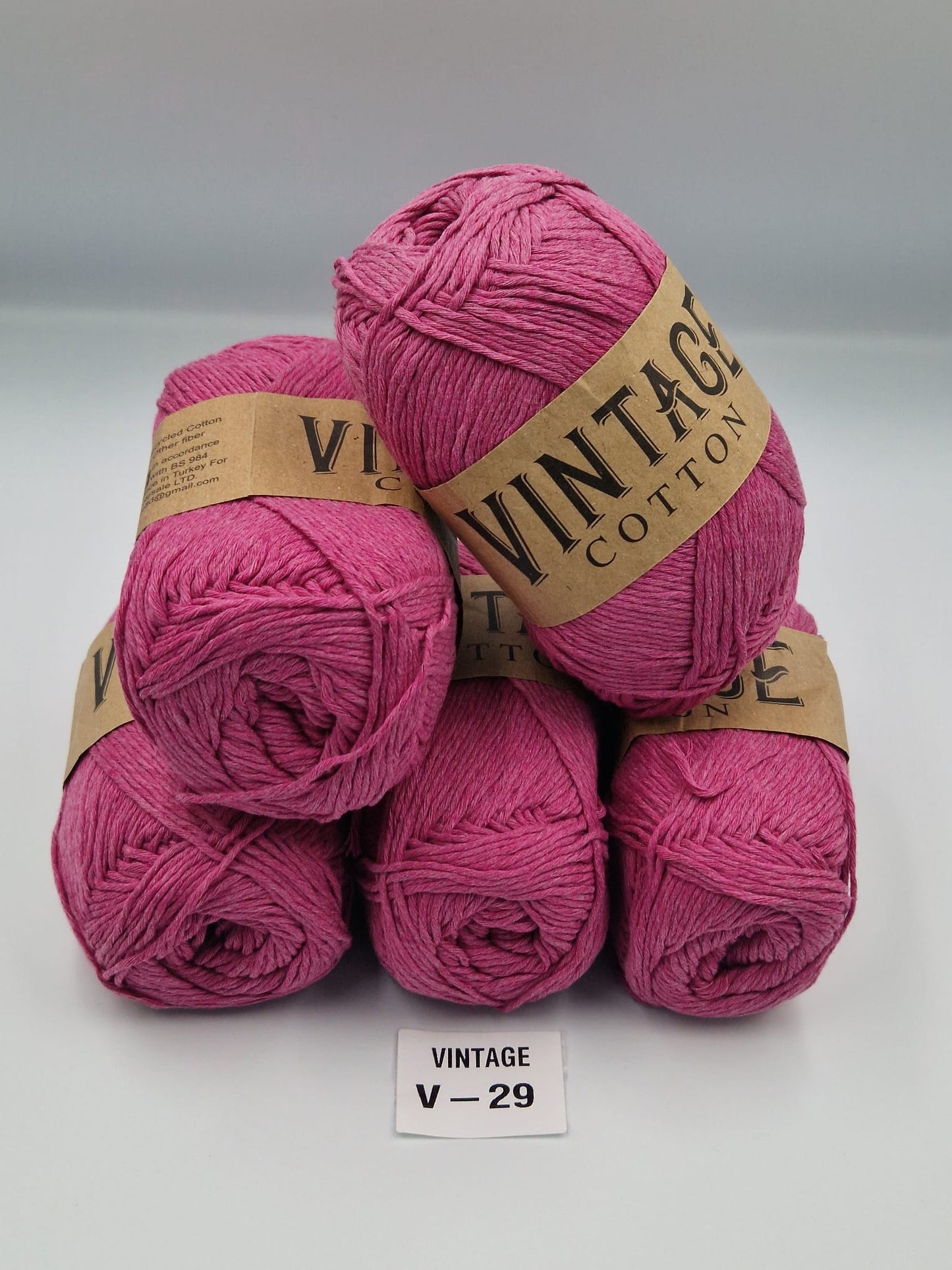 Knitco Vintage Cotton DK 5 x 100g 80%Cotton - 20% Mix fiber Knitting Crochet Yarn