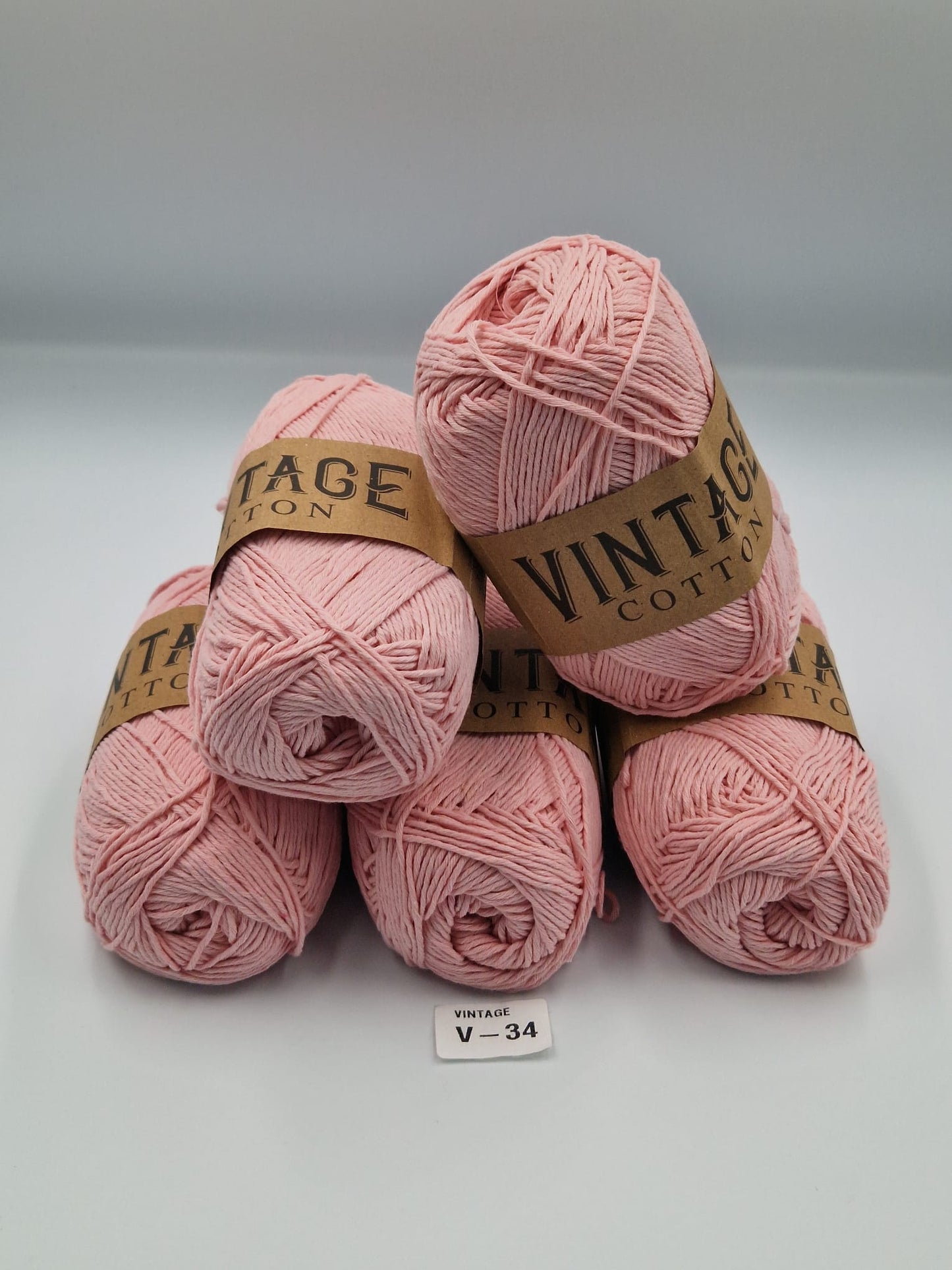 Knitco Vintage Cotton DK 5 x 100g 80%Cotton - 20% Mix fiber Knitting Crochet Yarn