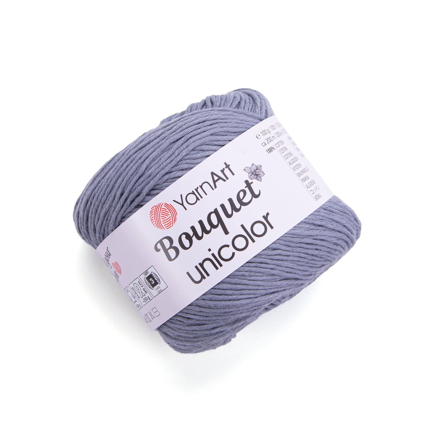 YarnArt Bouquet Unicolor 1 x 100g - 200m - 100% Cotton Knitting Crochet Yarn