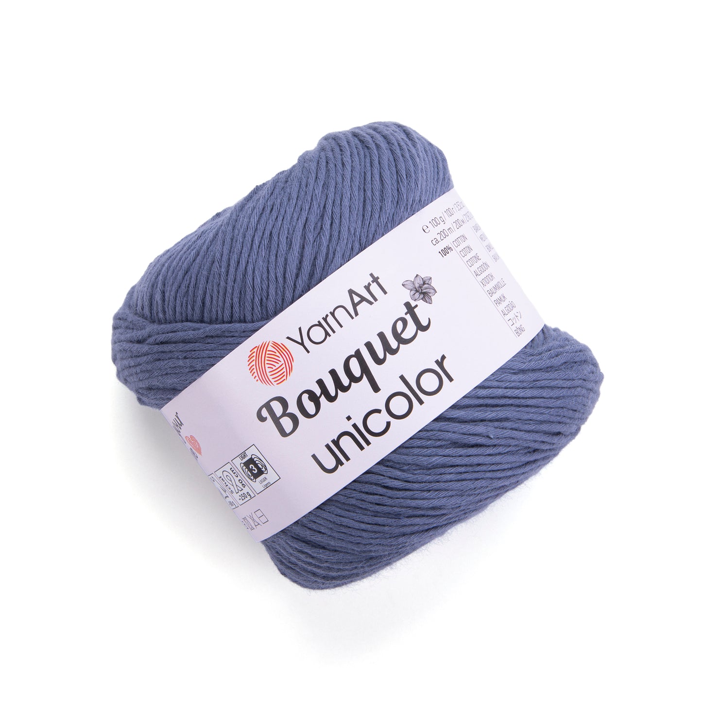 YarnArt Bouquet Unicolor 1 x 100g - 200m - 100% Cotton Knitting Crochet Yarn