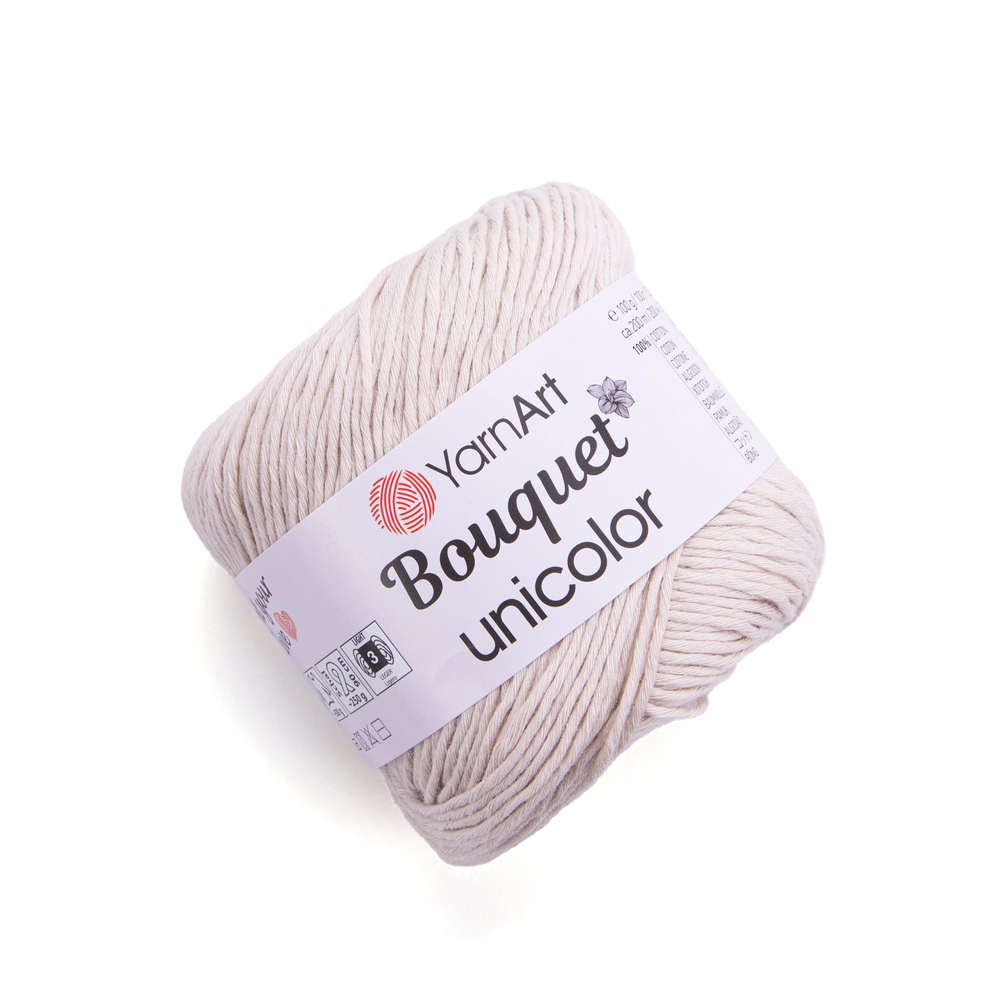 YarnArt Bouquet Unicolor 1 x 100g - 200m - 100% Cotton Knitting Crochet Yarn