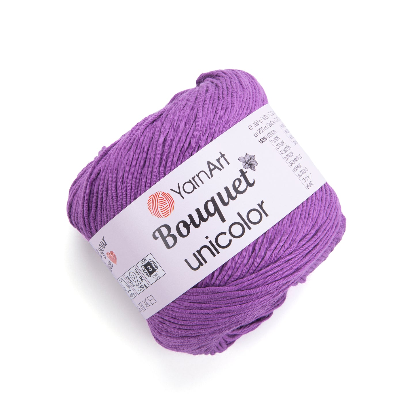 YarnArt Bouquet Unicolor 1 x 100g - 200m - 100% Cotton Knitting Crochet Yarn