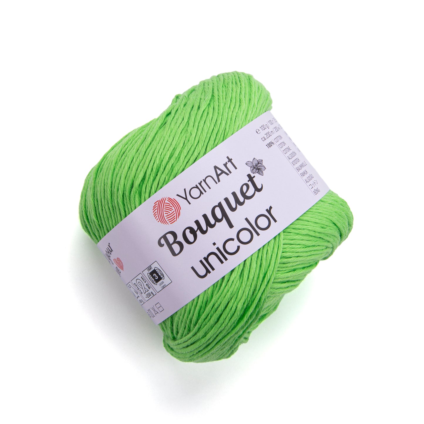 YarnArt Bouquet Unicolor 1 x 100g - 200m - 100% Cotton Knitting Crochet Yarn