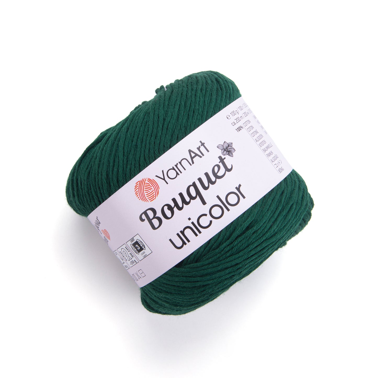 YarnArt Bouquet Unicolor 1 x 100g - 200m - 100% Cotton Knitting Crochet Yarn