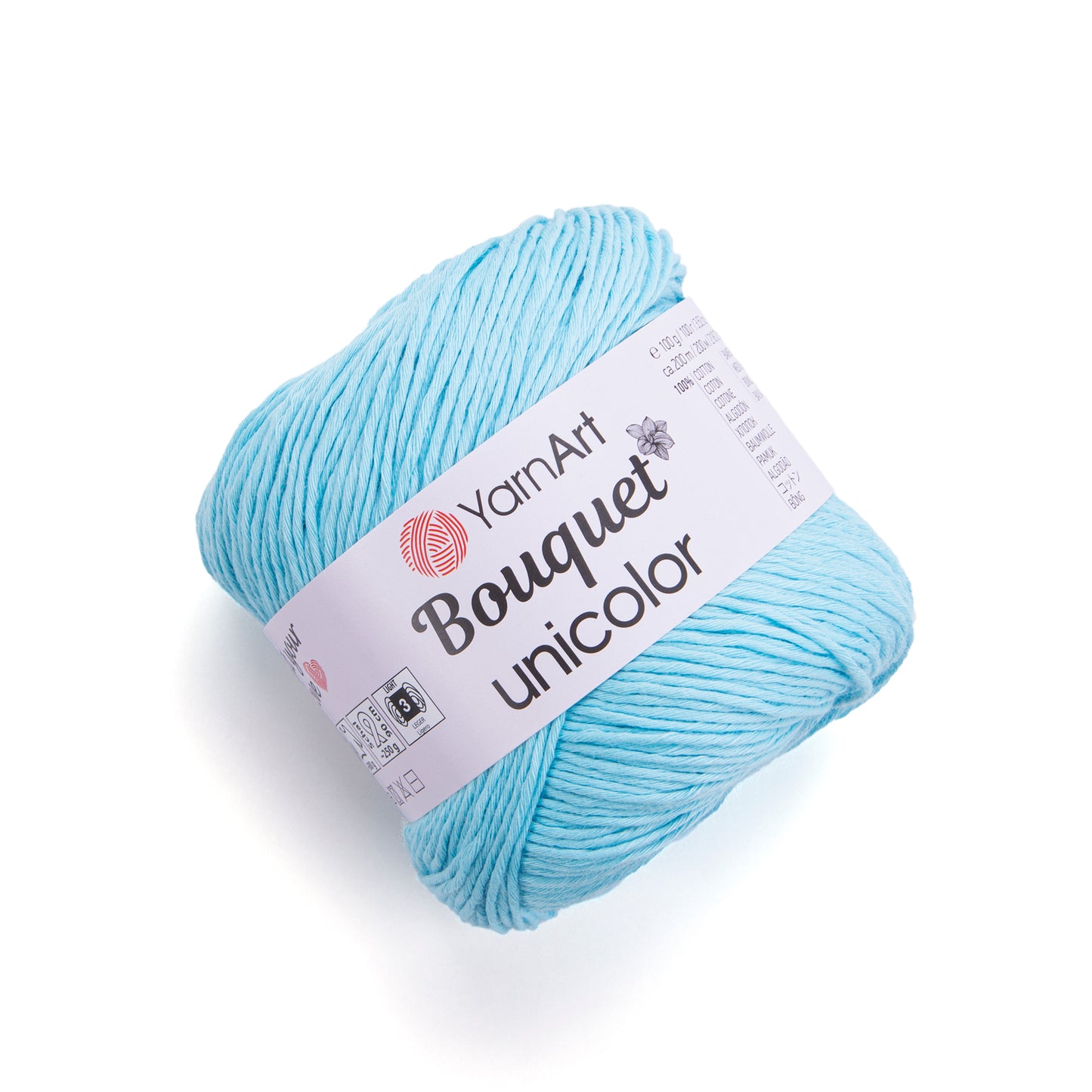 YarnArt Bouquet Unicolor 1 x 100g - 200m - 100% Cotton Knitting Crochet Yarn