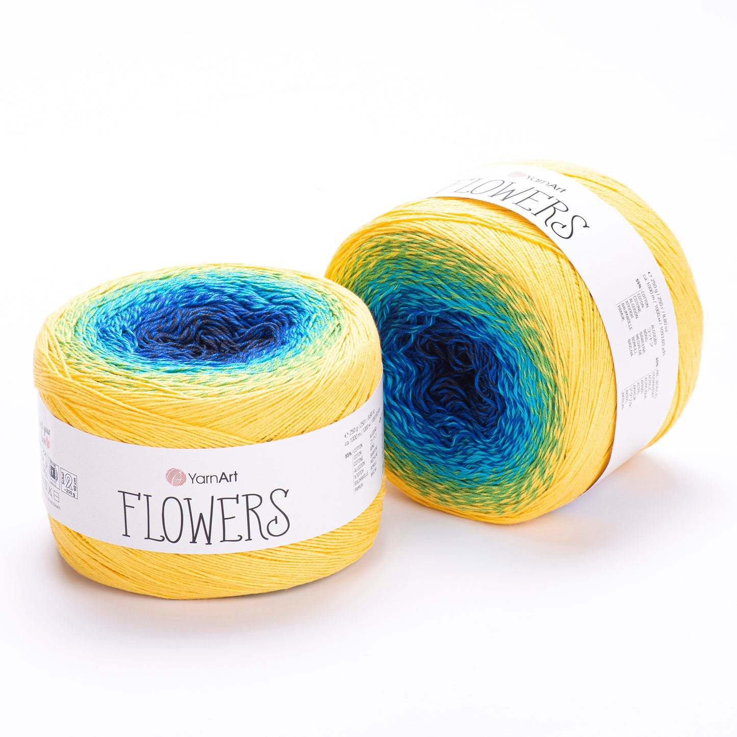 YarnArt Flowers 2 x 250g - 1000m - 55% Cotton - 45% Acrylic Knitting Crochet Yarn