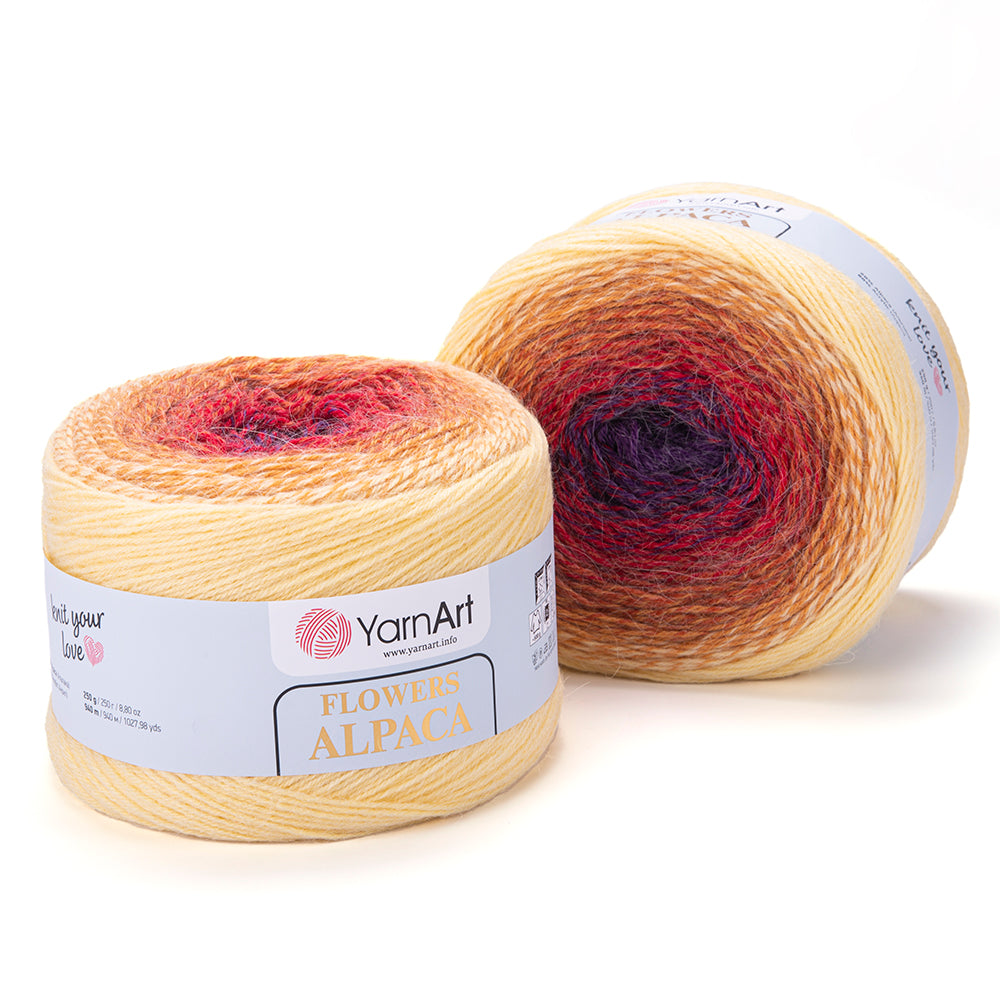 YarnArt Flowers Alpaca 2 x 250g - 940m - 20% Alpaca - 80% Acrylic Knitting Crochet Yarn