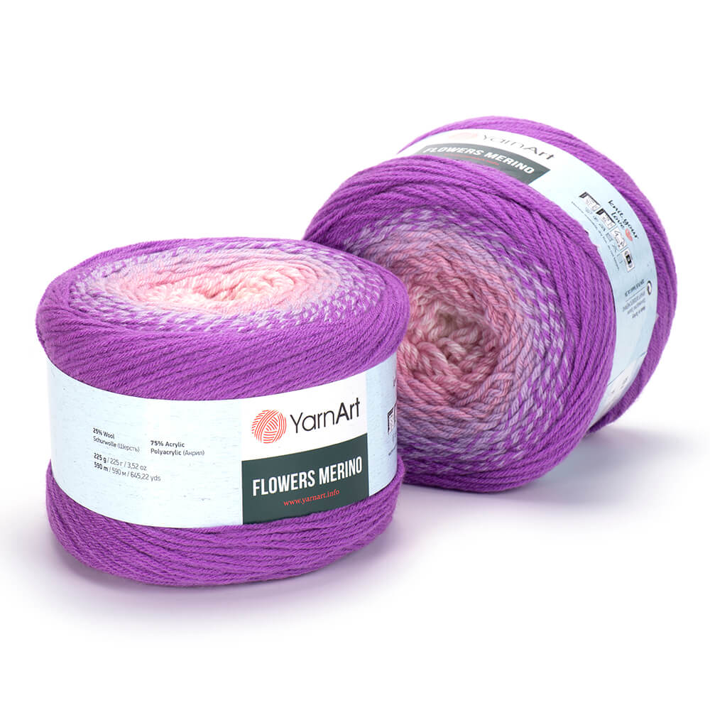 YarnArt Flowers Merino 1 x 225g - 590m - 25% Wool - 75% Acrylic Crochet Yarn