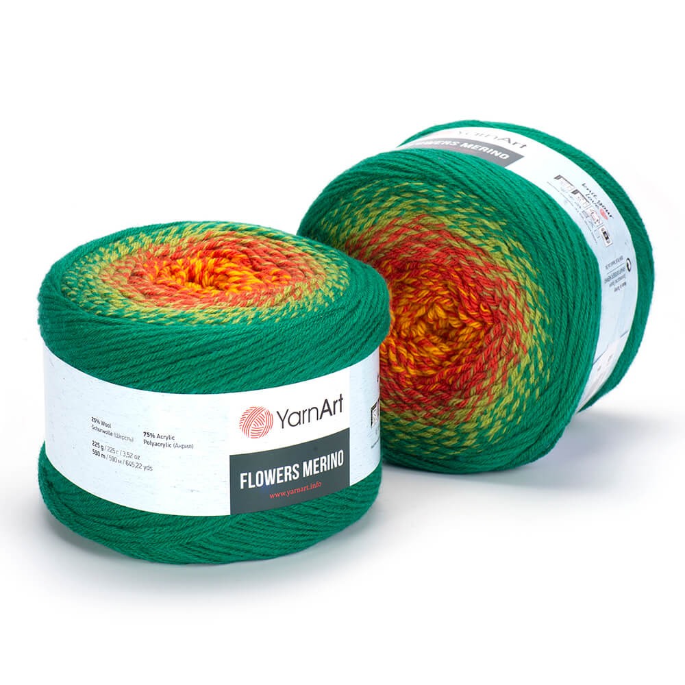 YarnArt Flowers Merino 1 x 225g - 590m - 25% Wool - 75% Acrylic Crochet Yarn