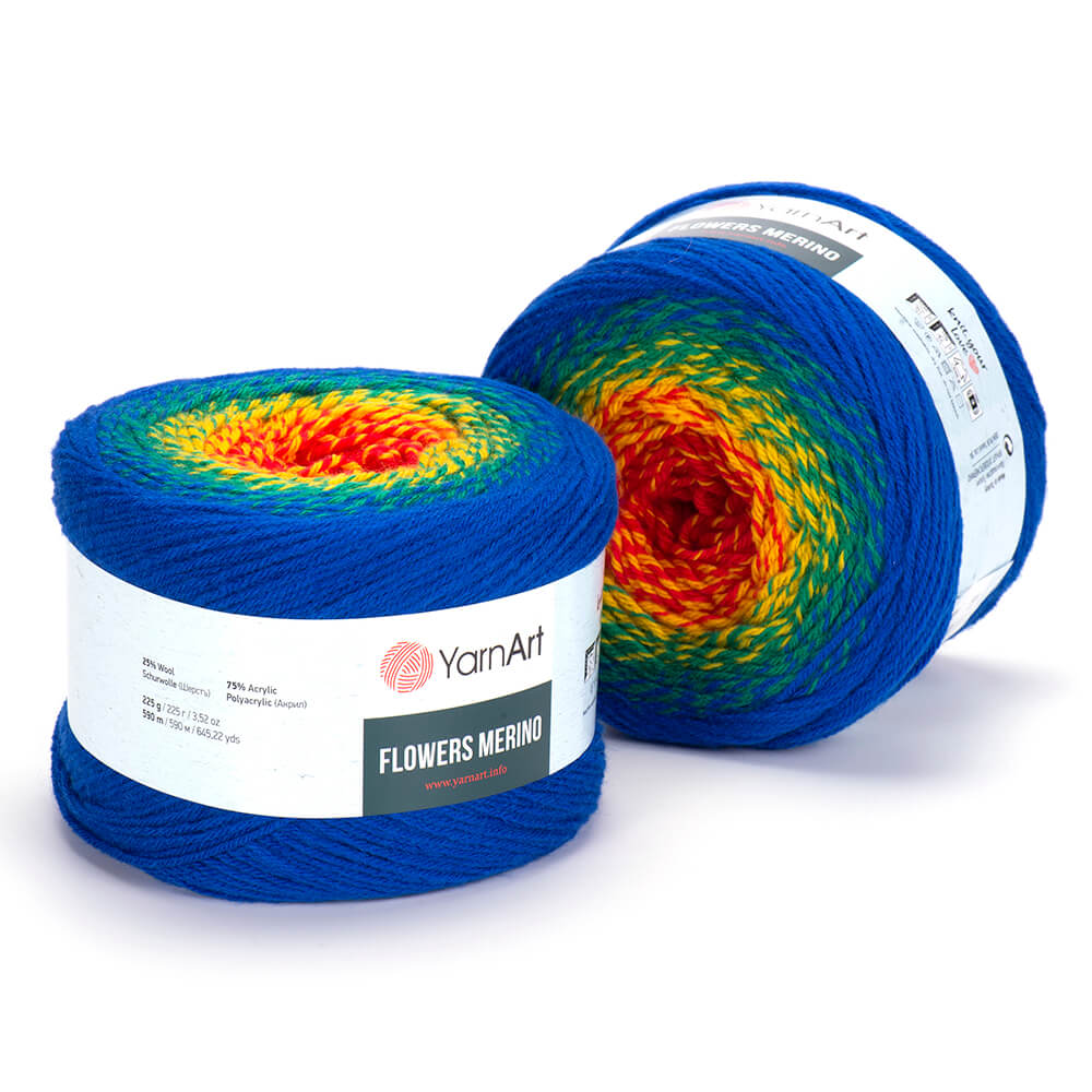 YarnArt Flowers Merino 1 x 225g - 590m - 25% Wool - 75% Acrylic Crochet Yarn