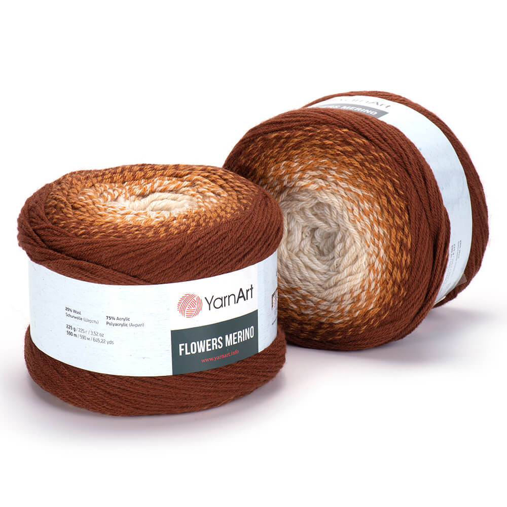 YarnArt Flowers Merino 1 x 225g - 590m - 25% Wool - 75% Acrylic Crochet Yarn