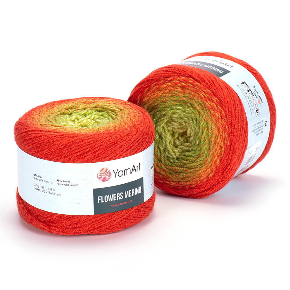 YarnArt Flowers Merino 1 x 225g - 590m - 25% Wool - 75% Acrylic Crochet Yarn