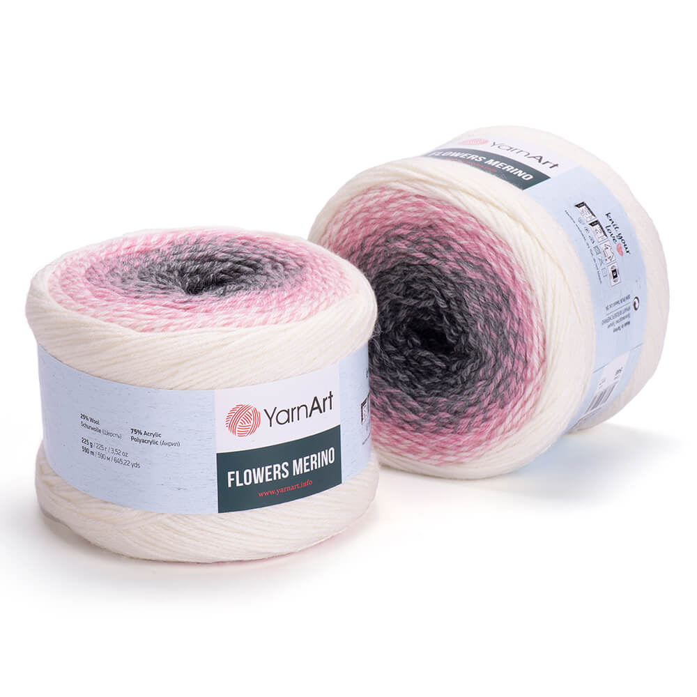 YarnArt Flowers Merino 1 x 225g - 590m - 25% Wool - 75% Acrylic Crochet Yarn
