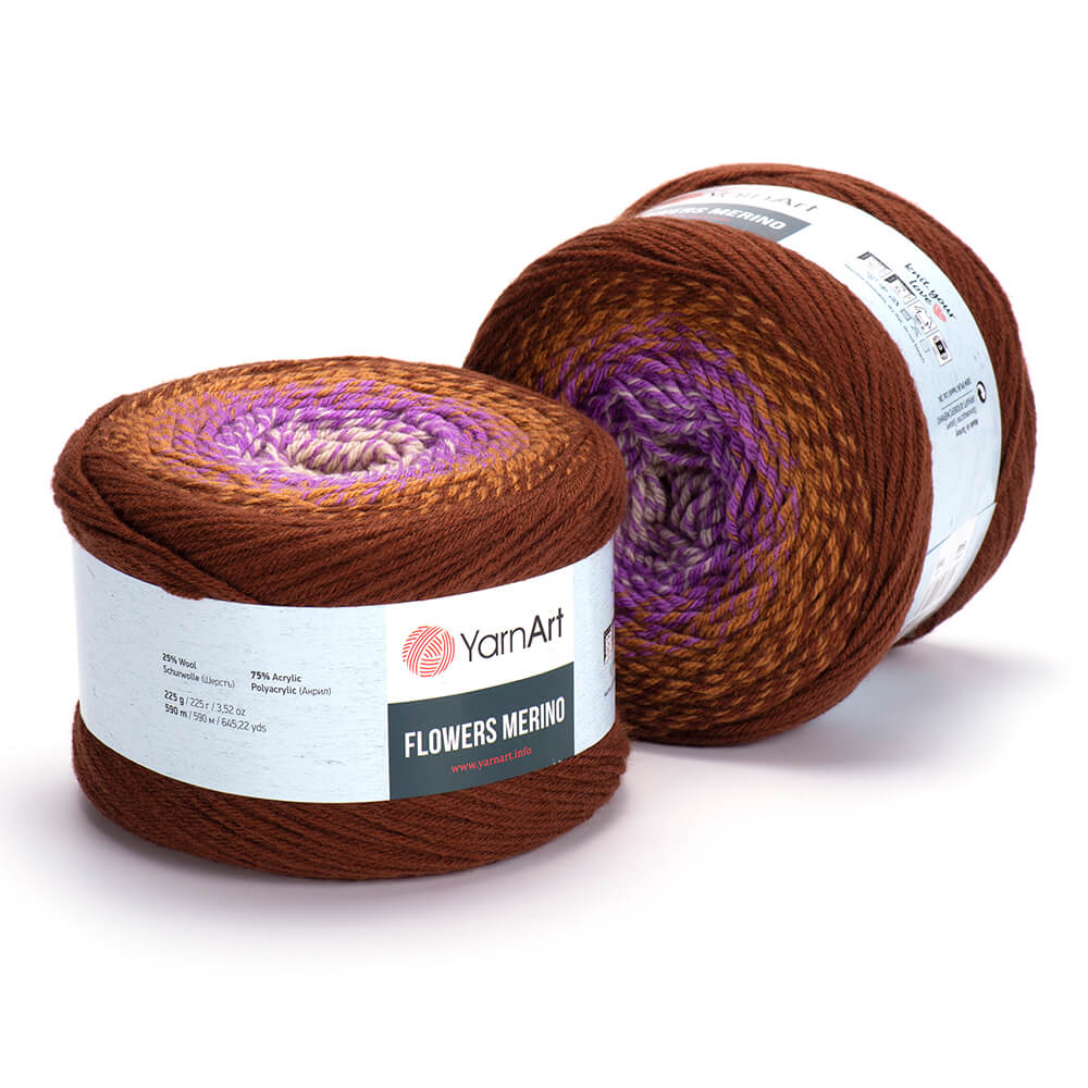 YarnArt Flowers Merino 1 x 225g - 590m - 25% Wool - 75% Acrylic Crochet Yarn