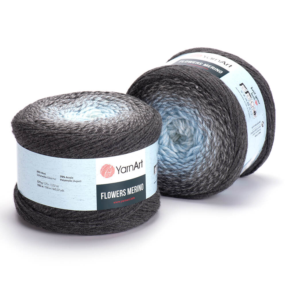 YarnArt Flowers Merino 1 x 225g - 590m - 25% Wool - 75% Acrylic Crochet Yarn