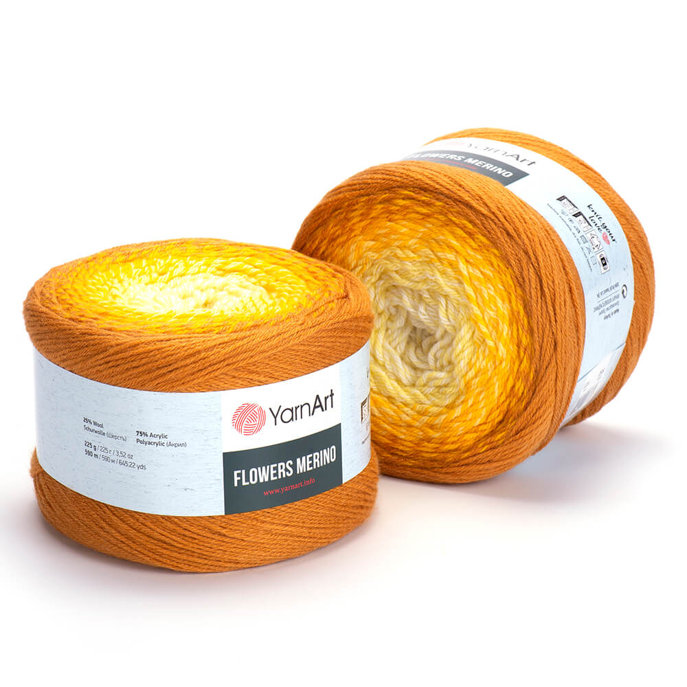 YarnArt Flowers Merino 1 x 225g - 590m - 25% Wool - 75% Acrylic Crochet Yarn