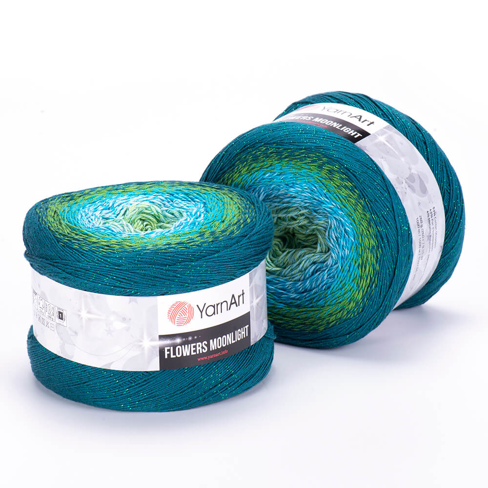 YarnArt Flowers Moonlight 1 x 260g - 1000m - 53% Cotton - 43% Acrylic - 4% Metallic Polyester Knitting Crochet Yarn (Copy)