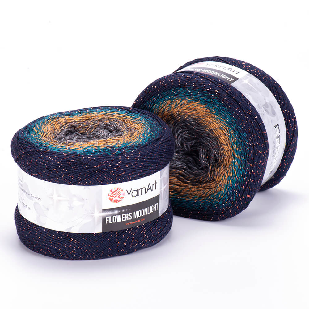 YarnArt Flowers Moonlight 1 x 260g - 1000m - 53% Cotton - 43% Acrylic - 4% Metallic Polyester Knitting Crochet Yarn (Copy)