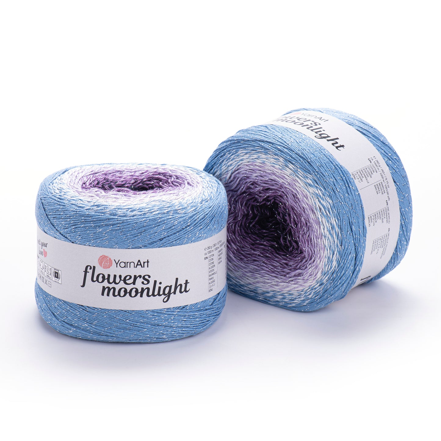 YarnArt Flowers Moonlight 1 x 260g - 1000m - 53% Cotton - 43% Acrylic - 4% Metallic Polyester Knitting Crochet Yarn (Copy)