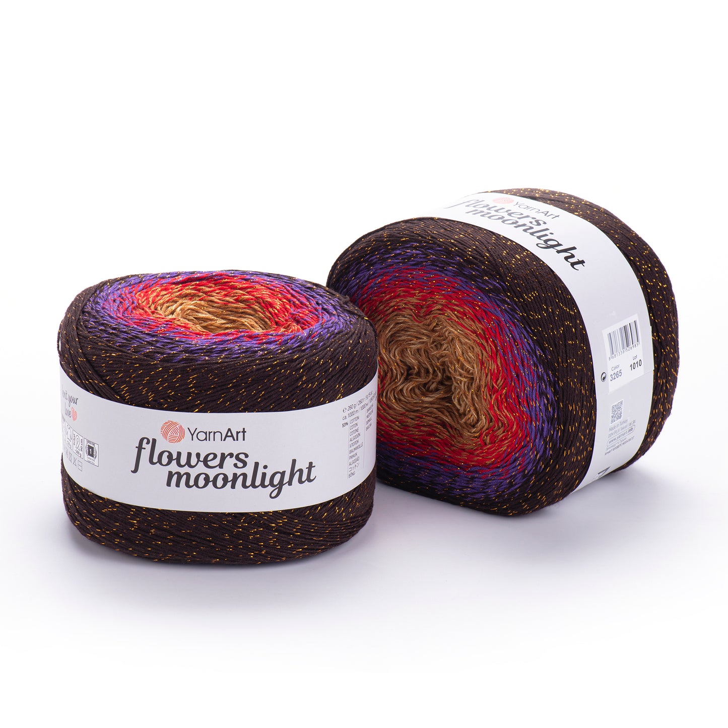 YarnArt Flowers Moonlight 1 x 260g - 1000m - 53% Cotton - 43% Acrylic - 4% Metallic Polyester Knitting Crochet Yarn (Copy)