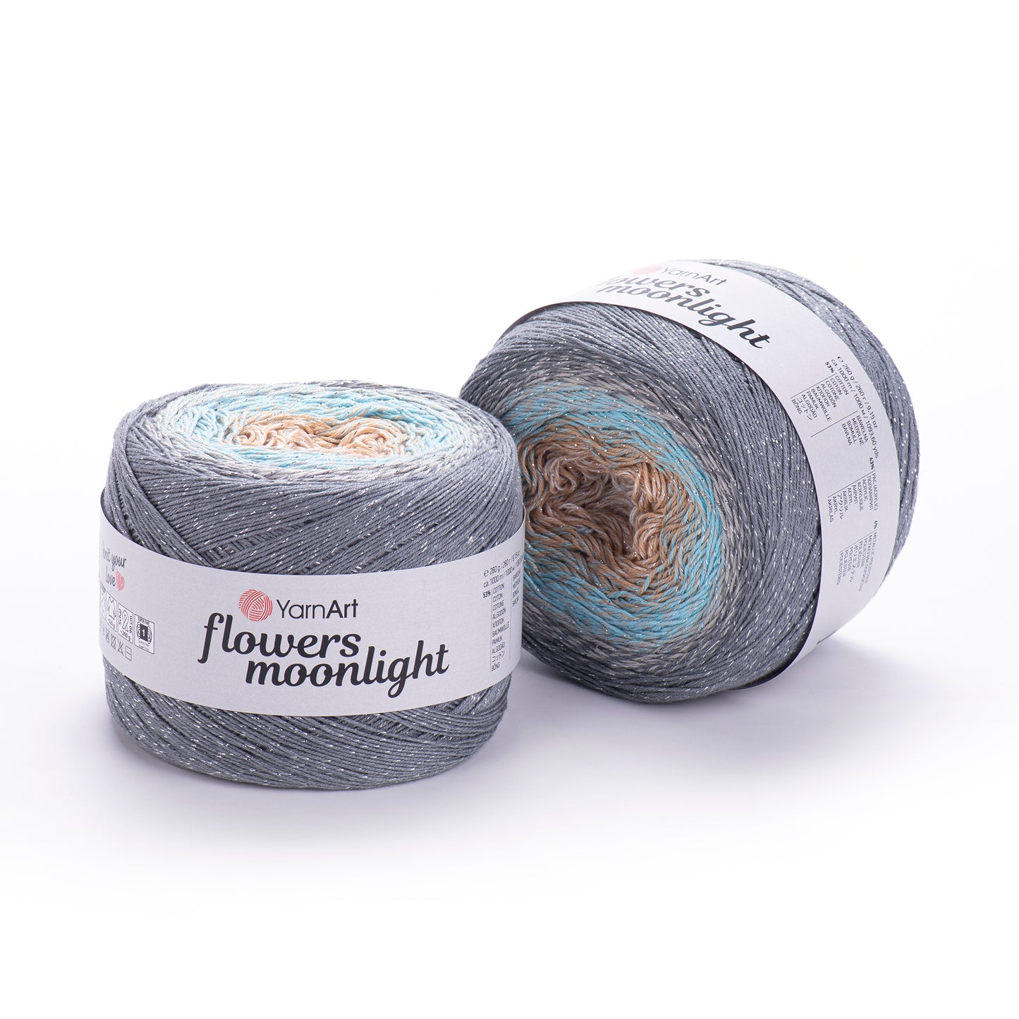 YarnArt Flowers Moonlight 1 x 260g - 1000m - 53% Cotton - 43% Acrylic - 4% Metallic Polyester Knitting Crochet Yarn (Copy)