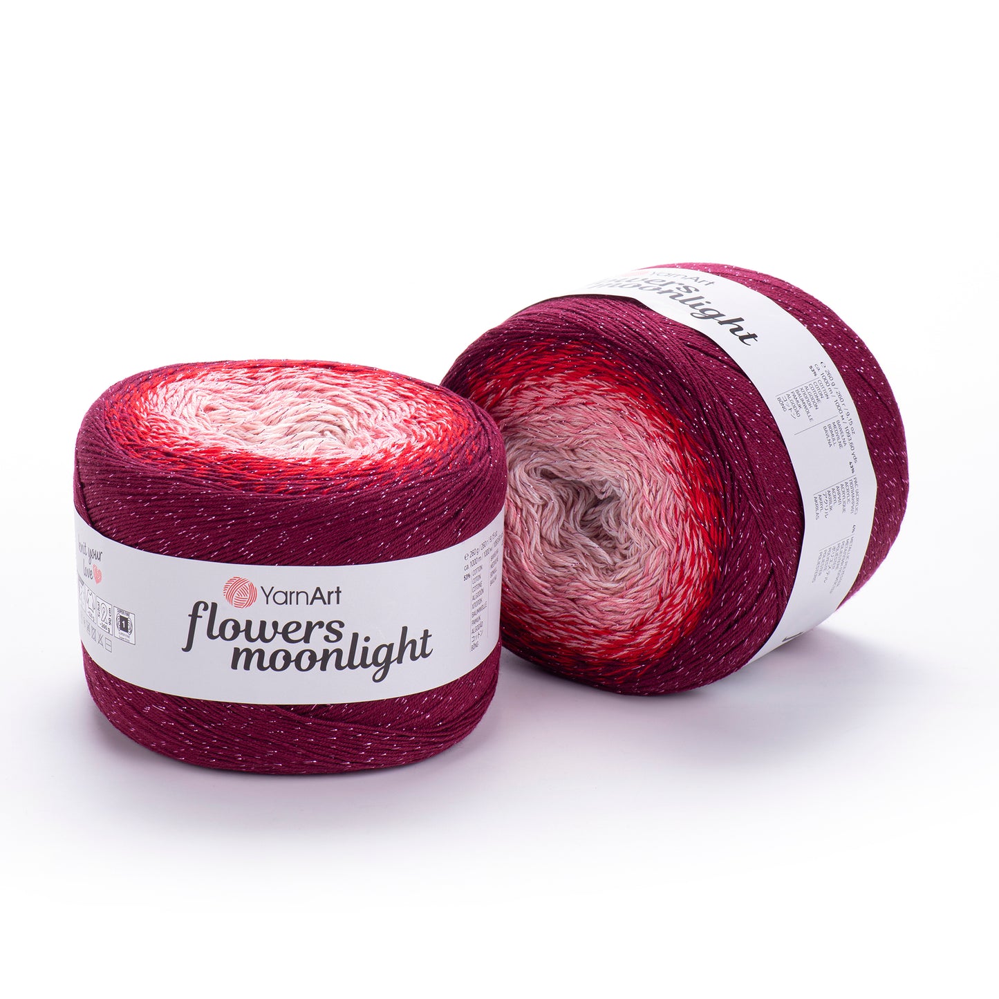 YarnArt Flowers Moonlight 1 x 260g - 1000m - 53% Cotton - 43% Acrylic - 4% Metallic Polyester Knitting Crochet Yarn (Copy)