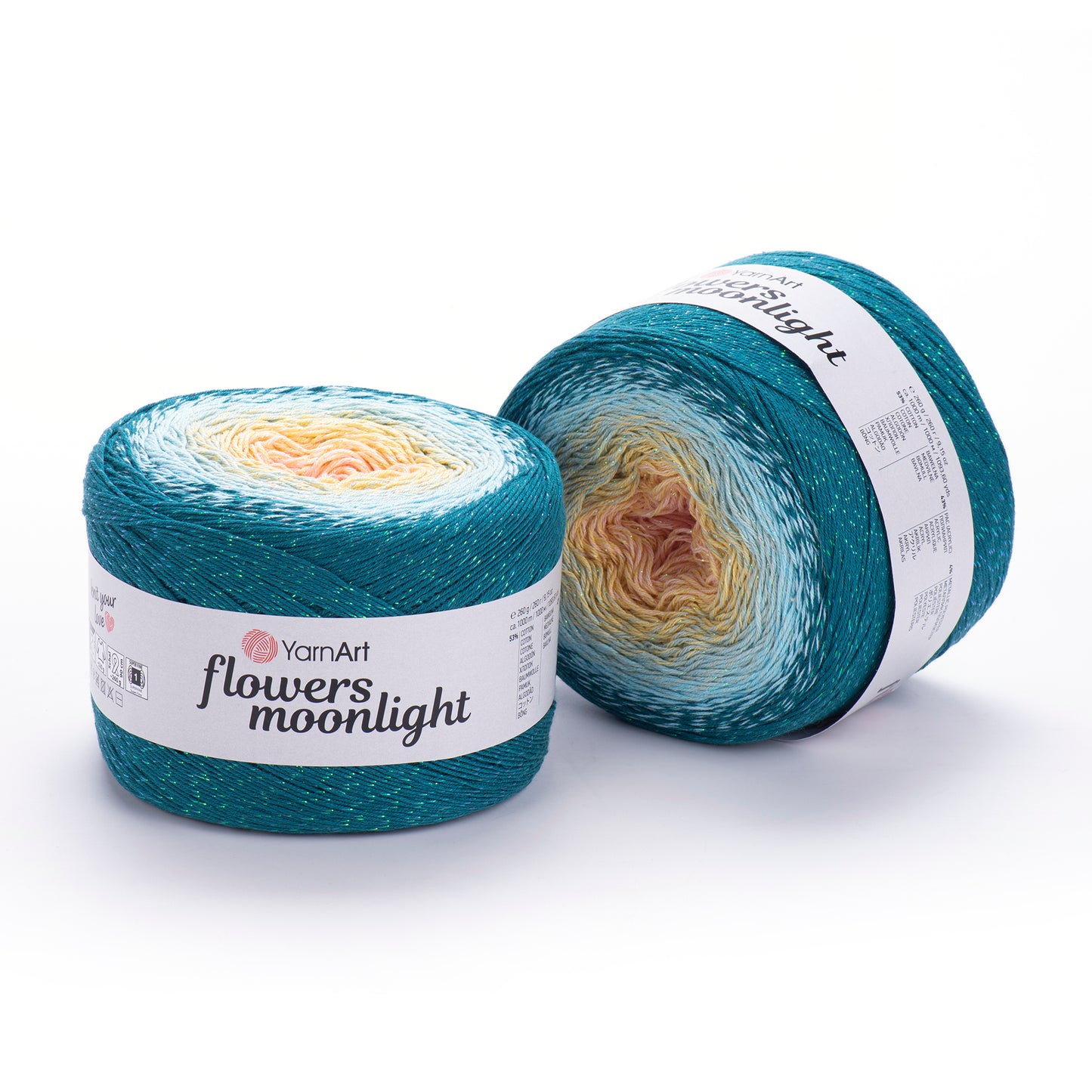 YarnArt Flowers Moonlight 1 x 260g - 1000m - 53% Cotton - 43% Acrylic - 4% Metallic Polyester Knitting Crochet Yarn (Copy)