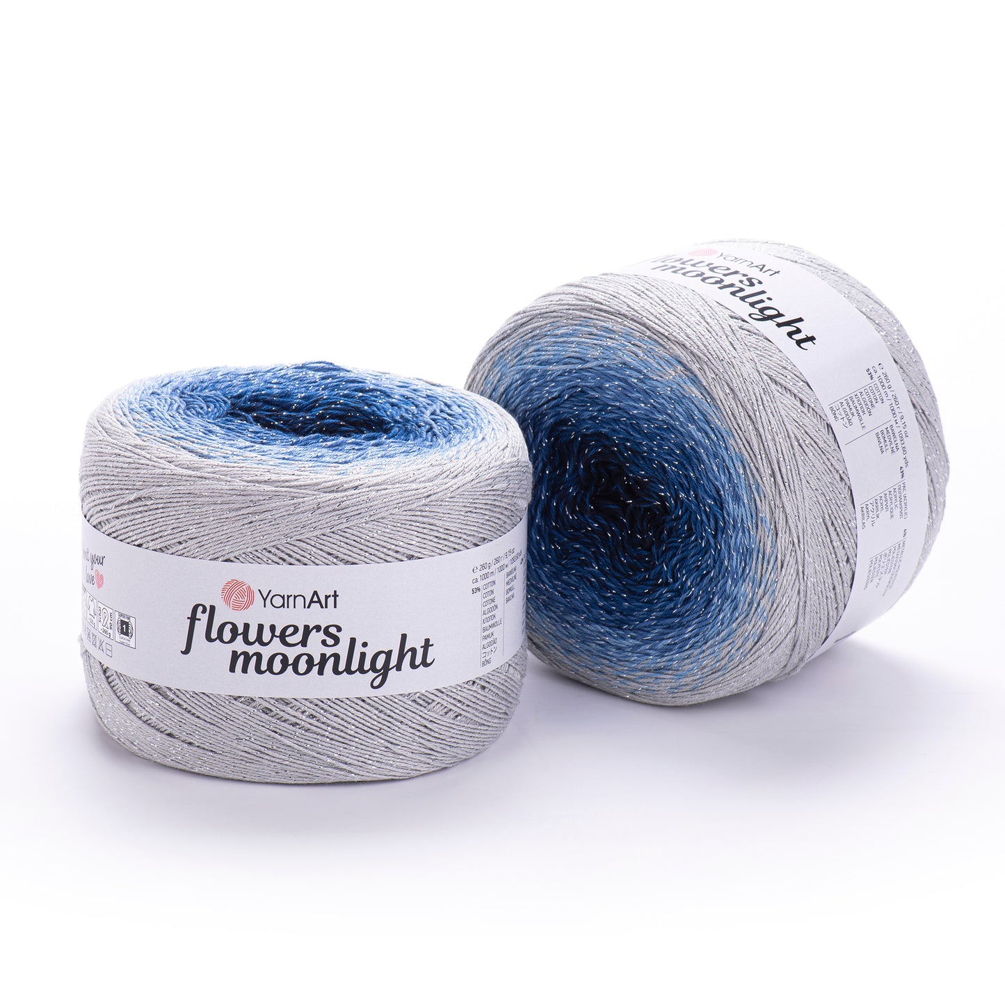 YarnArt Flowers Moonlight 1 x 260g - 1000m - 53% Cotton - 43% Acrylic - 4% Metallic Polyester Knitting Crochet Yarn (Copy)