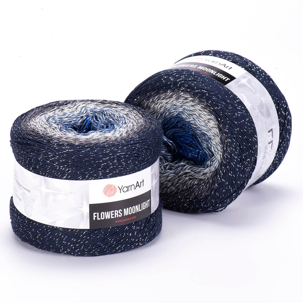 YarnArt Flowers Moonlight 1 x 260g - 1000m - 53% Cotton - 43% Acrylic - 4% Metallic Polyester Knitting Crochet Yarn (Copy)